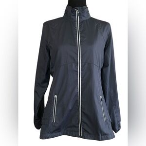 Hind Black Lightweight Running Jacket Reflective Full Zip Windbreaker Medium